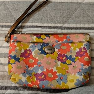 Floral Coach Wristlet